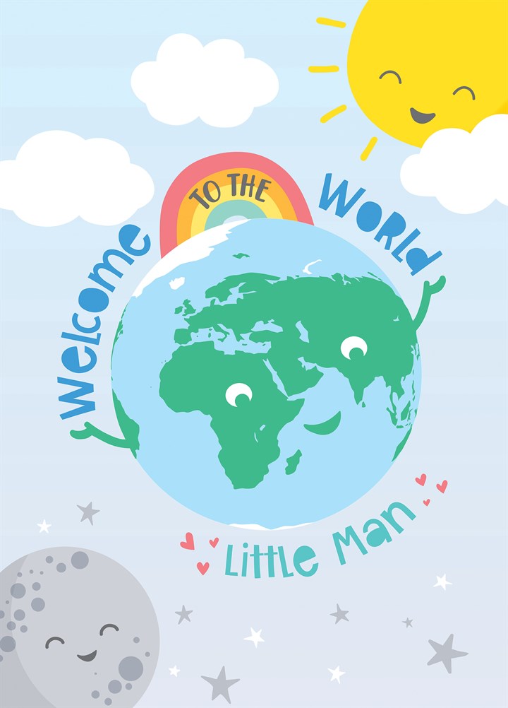 Welcome To The World Little Man Card