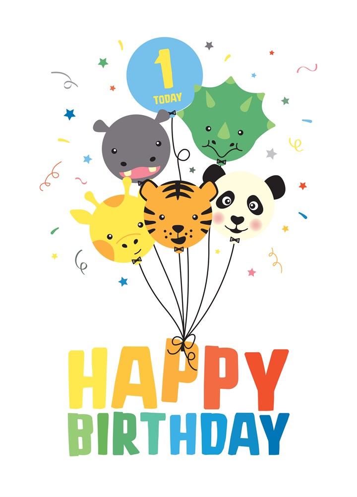 Birthday Balloonimals Personalised Age Card