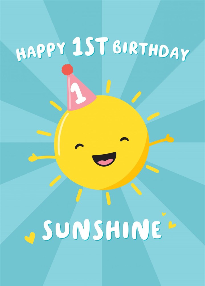 Happy 1st Birthday Sunshine Card