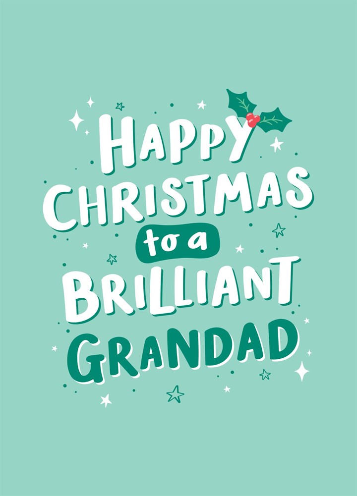 Brilliant Grandad Christmas Card