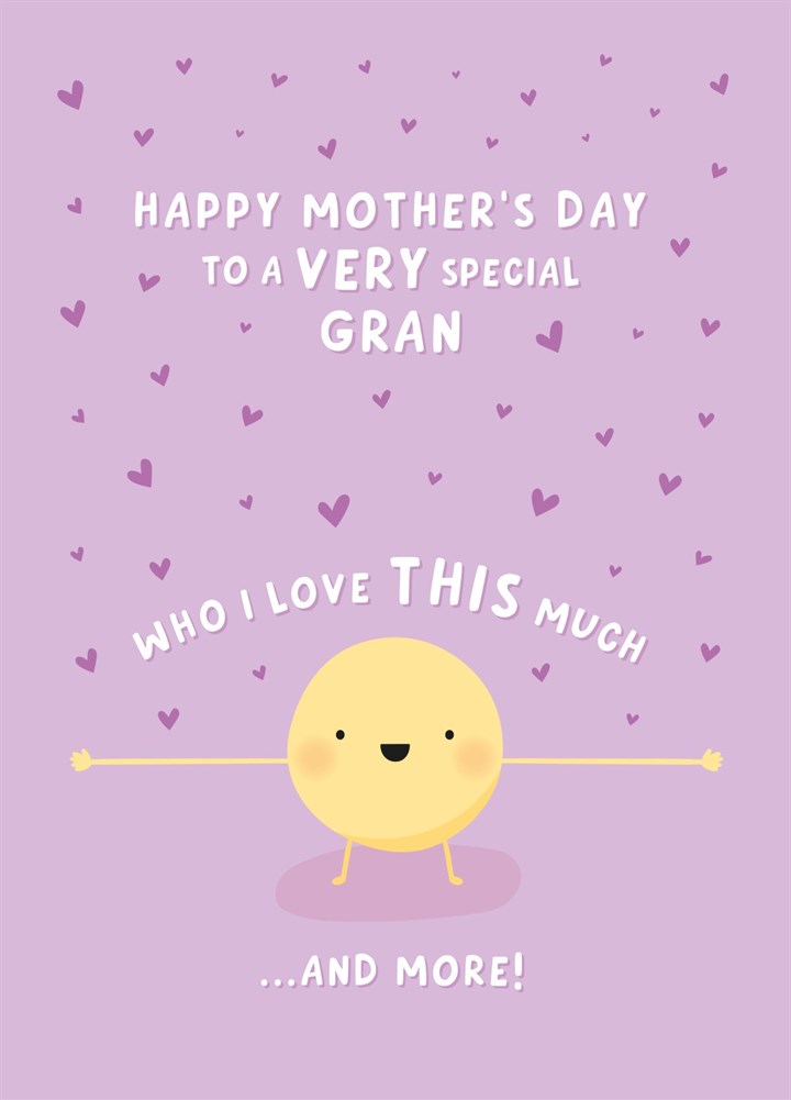 Love You This Much Gran Mother's Day Card