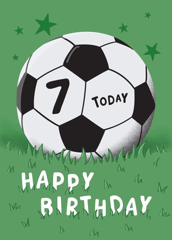Football 7th Birthday Card