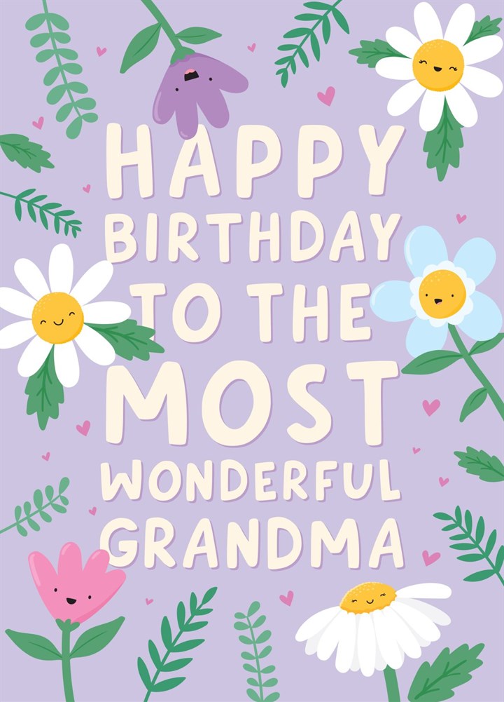 Most Wonderful Grandma Birthday Card