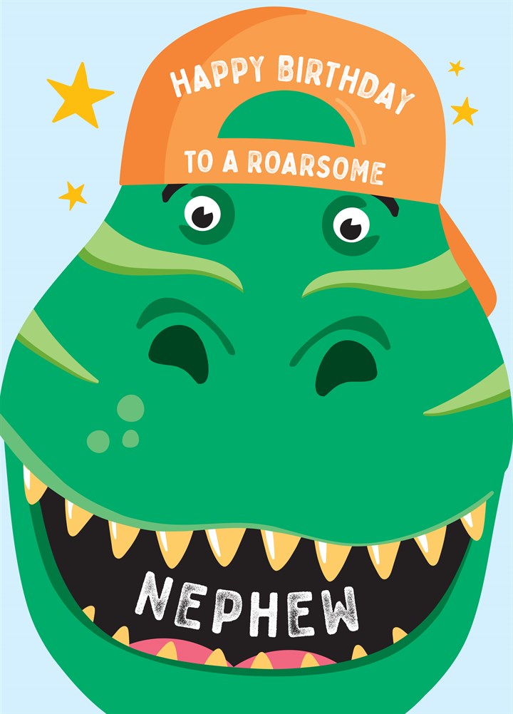 Roarsome Nephew Birthday Card
