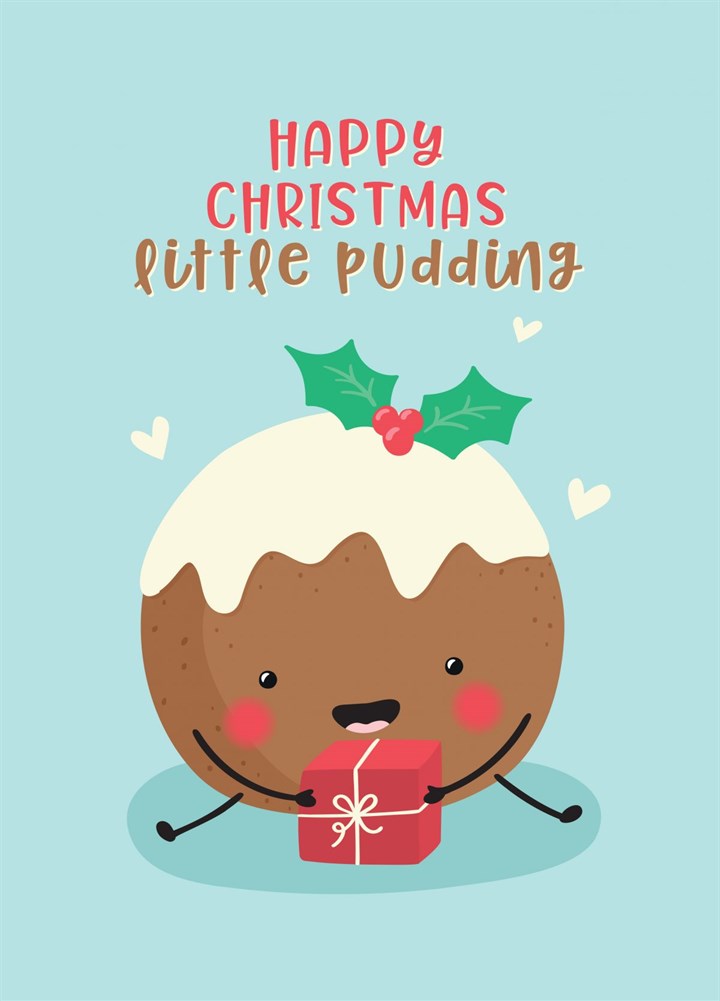 Happy Christmas Little Pudding Card