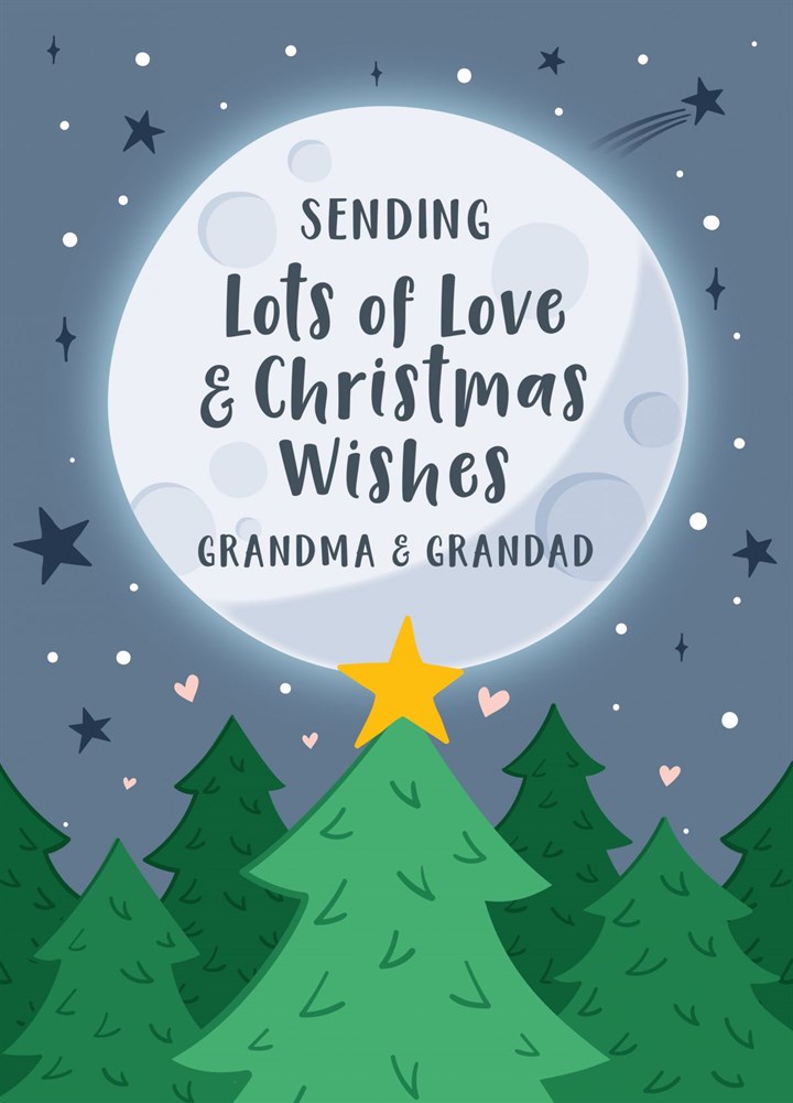 Love & Christmas Wishes Grandma & Grandad Card