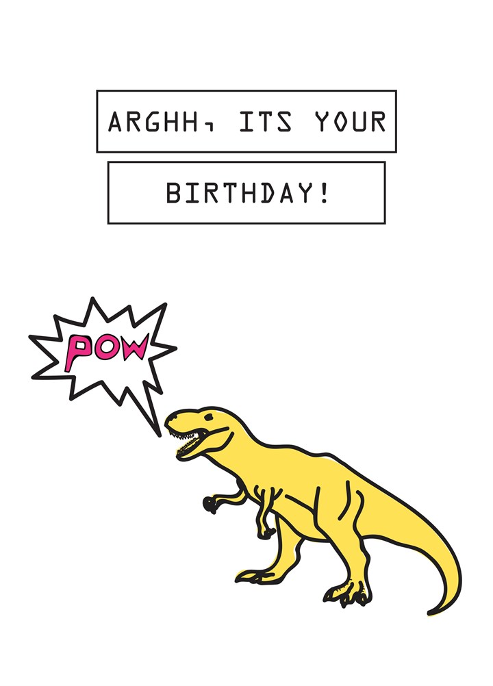Birthday Dinosaur Pow Card