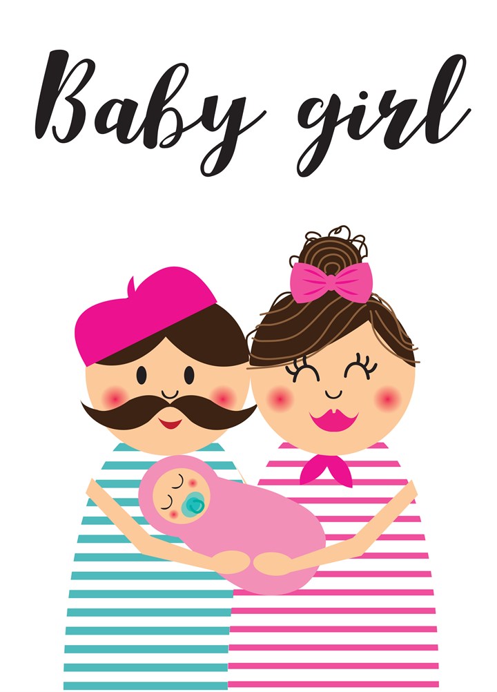Cute Baby Girl Card