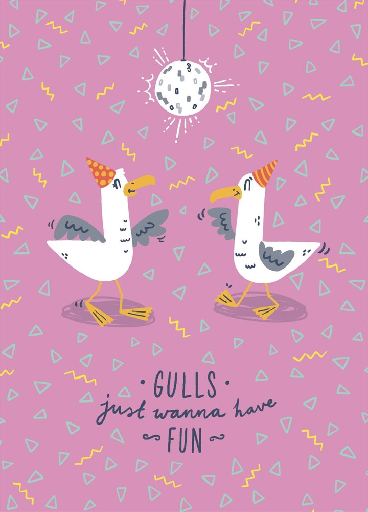 Gulls Just Wanna Have Fun Card
