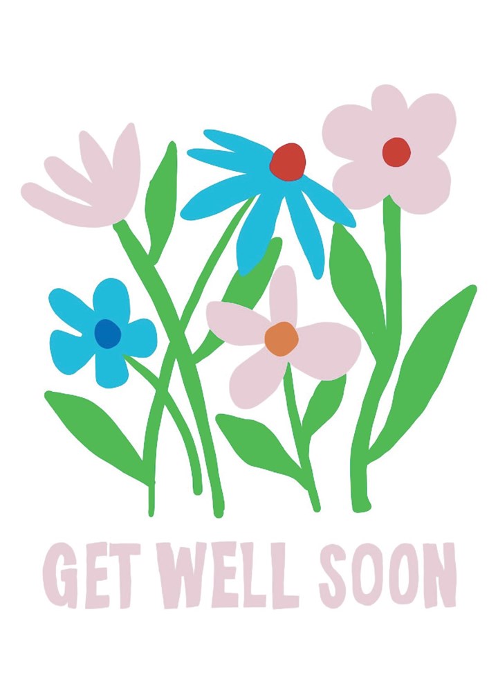 Get Well Soon Flower Garden Card