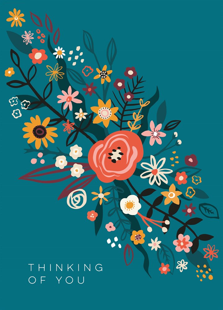 Thinking Of You Floral Card