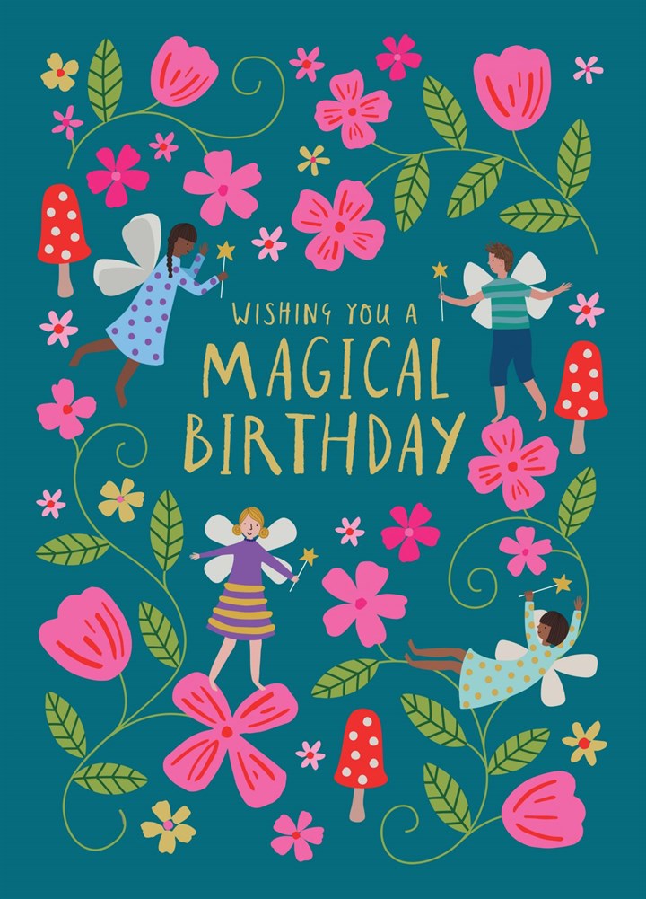 Storybook Fairy Garden Birthday Card