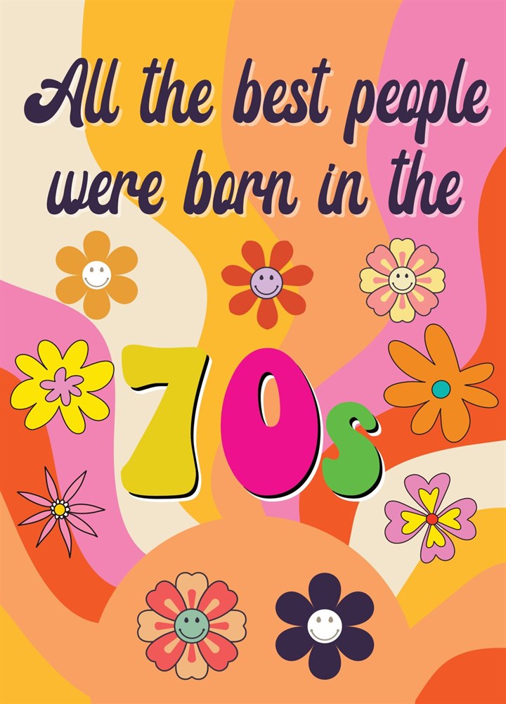 70's Born Retro Birthday Card