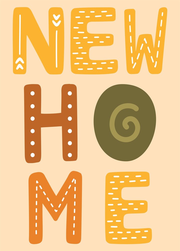 Cute New Home Typography Card