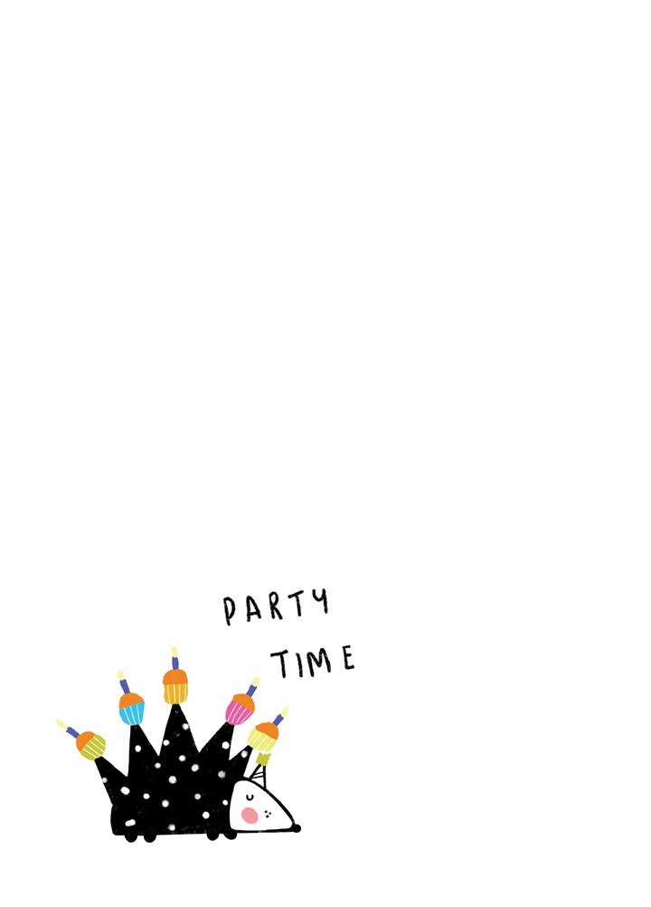 Party Time Hedgehog Card