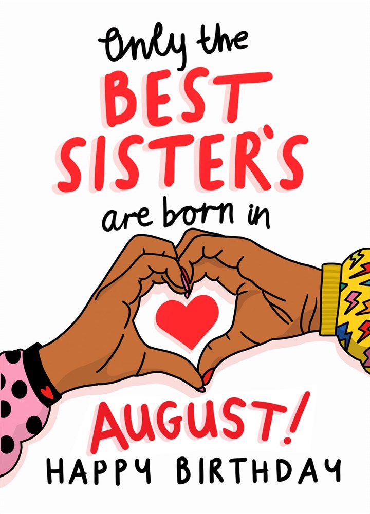 Best Sister Birthday Month Card