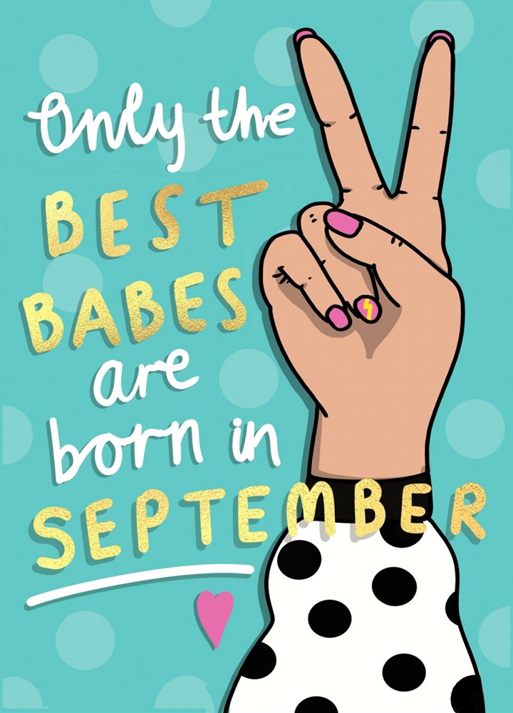 Best Babes September Birthday Card