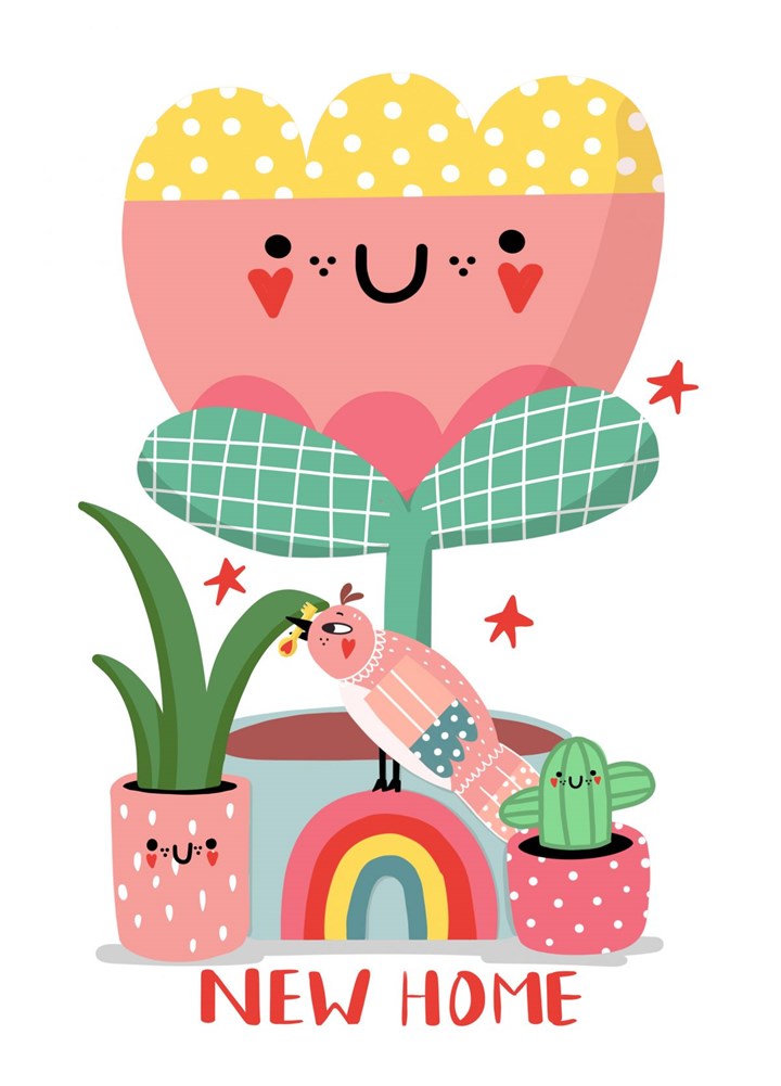 Plants And Flower New Home Card