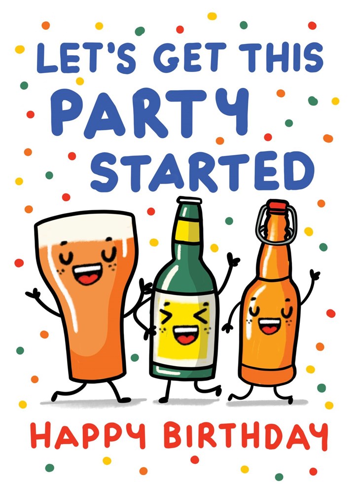 Let's Get This Party Started - BEER Card