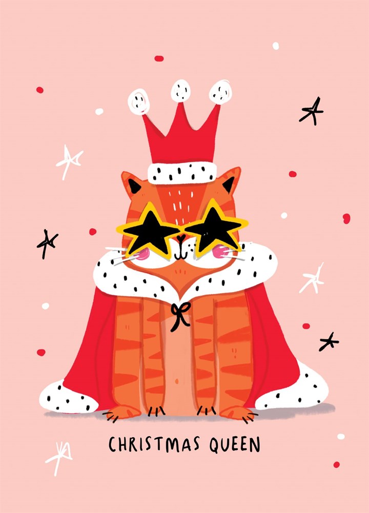 Christmas Cat Queen Card
