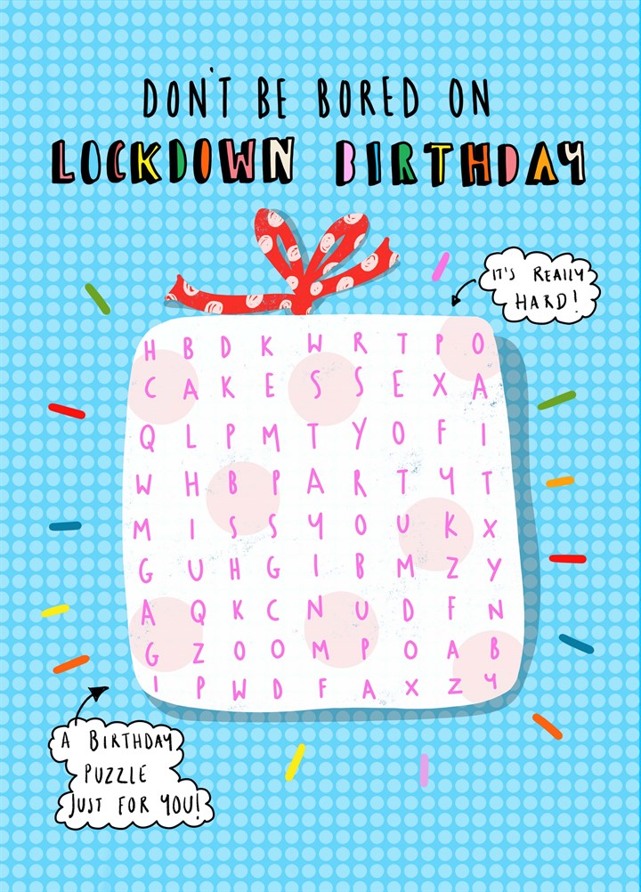 Lockdown Birthday Card