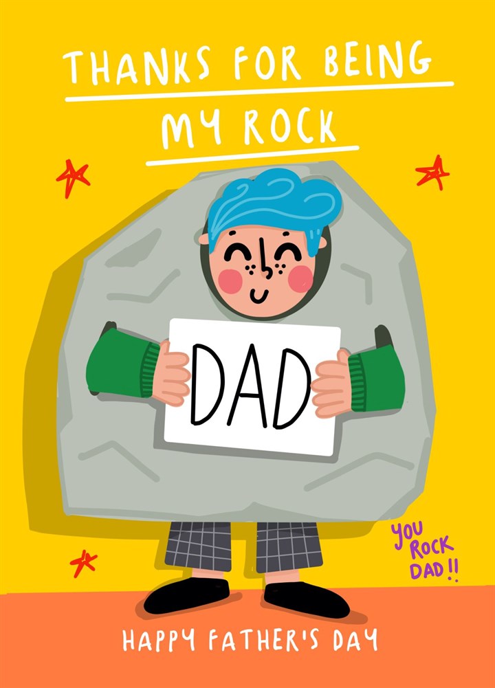 DAD YOU'RE MY ROCK Card