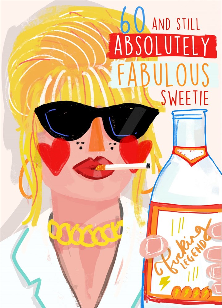 Ab Fab 60 And Fabulous Card