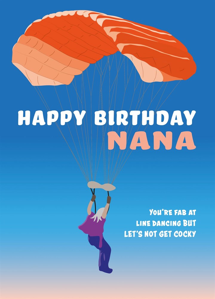 Happy Birthday Sky Dive Nana Card