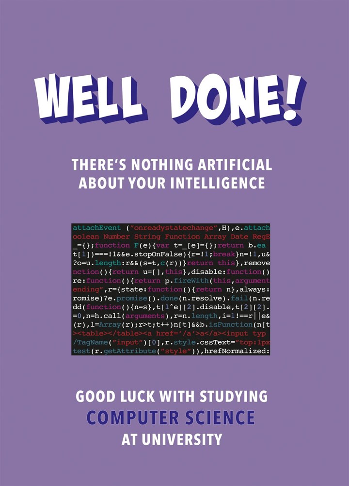 Exam Congratulations IT Computer Science Card