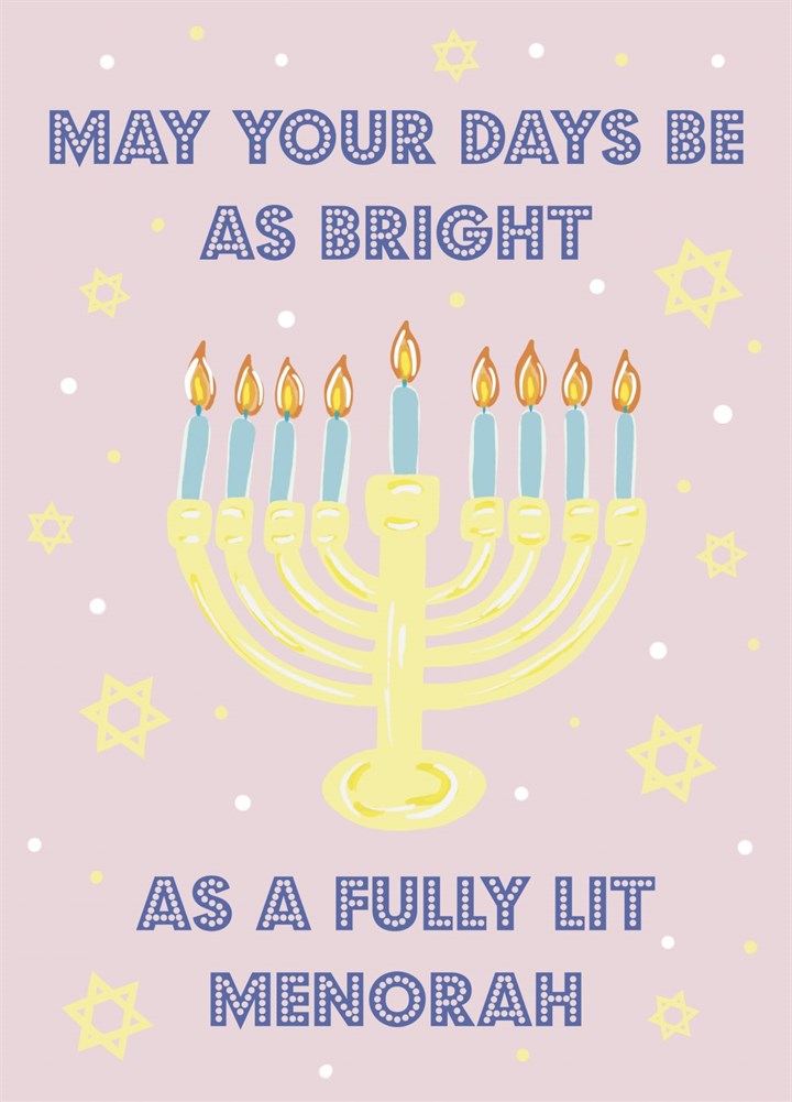 May Your Days Be Bright This Hanukkah Card
