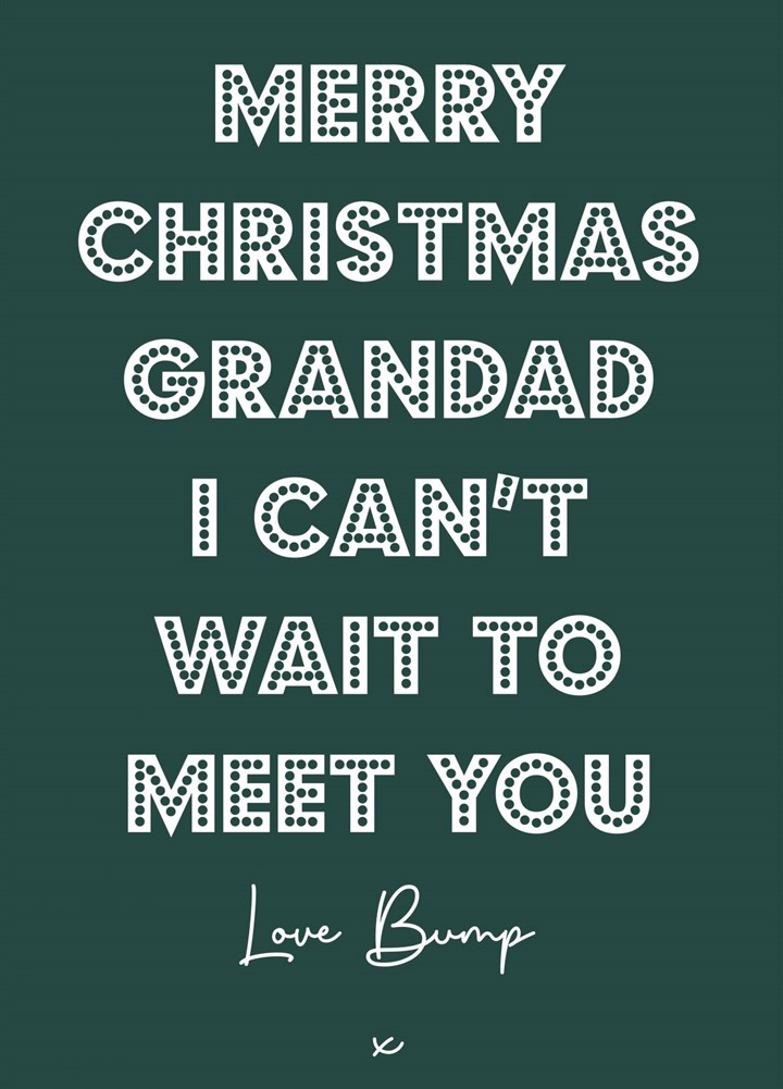 Merry Christmas Grandad To Be Card