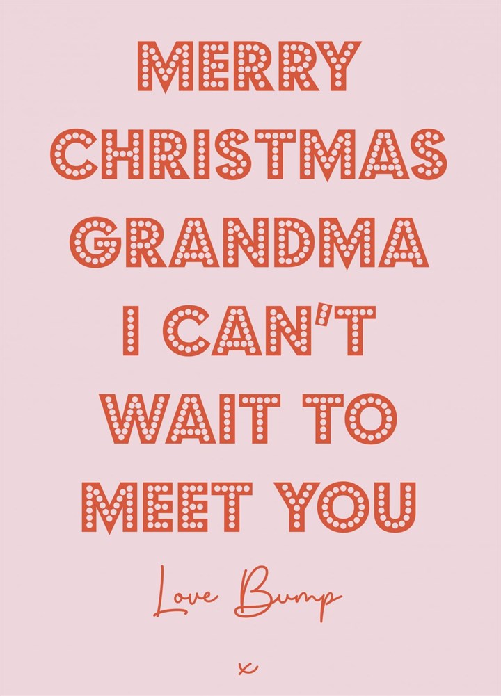 Merry Christmas Grandma From The Bump Card