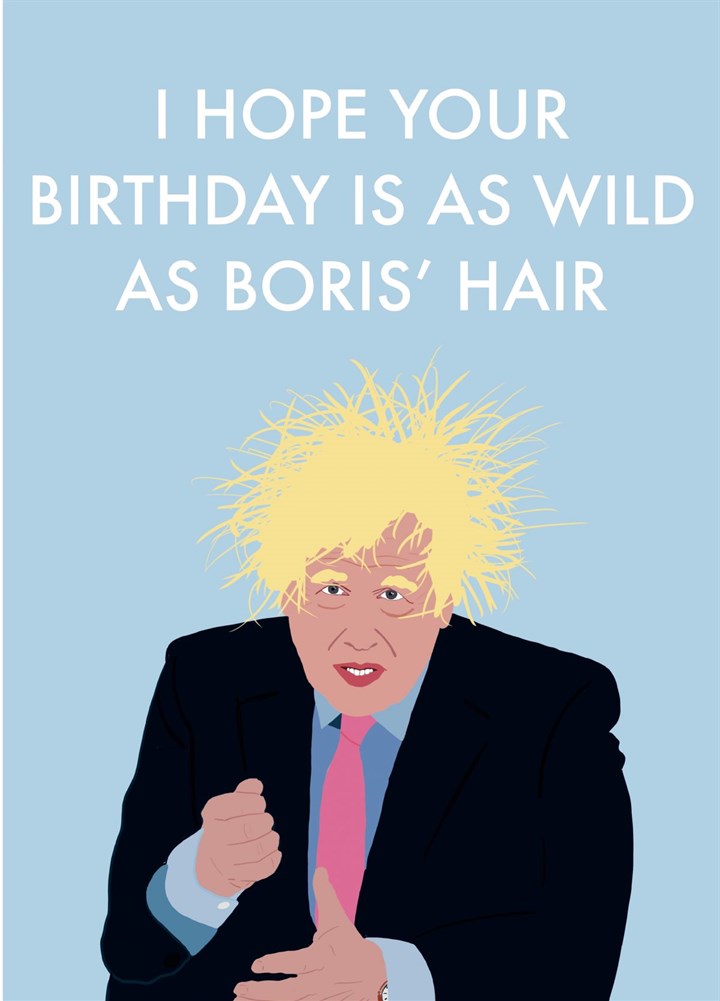 Wild Haired Boris Card