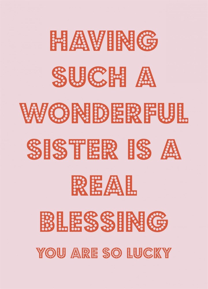 Wonderful Sister Card