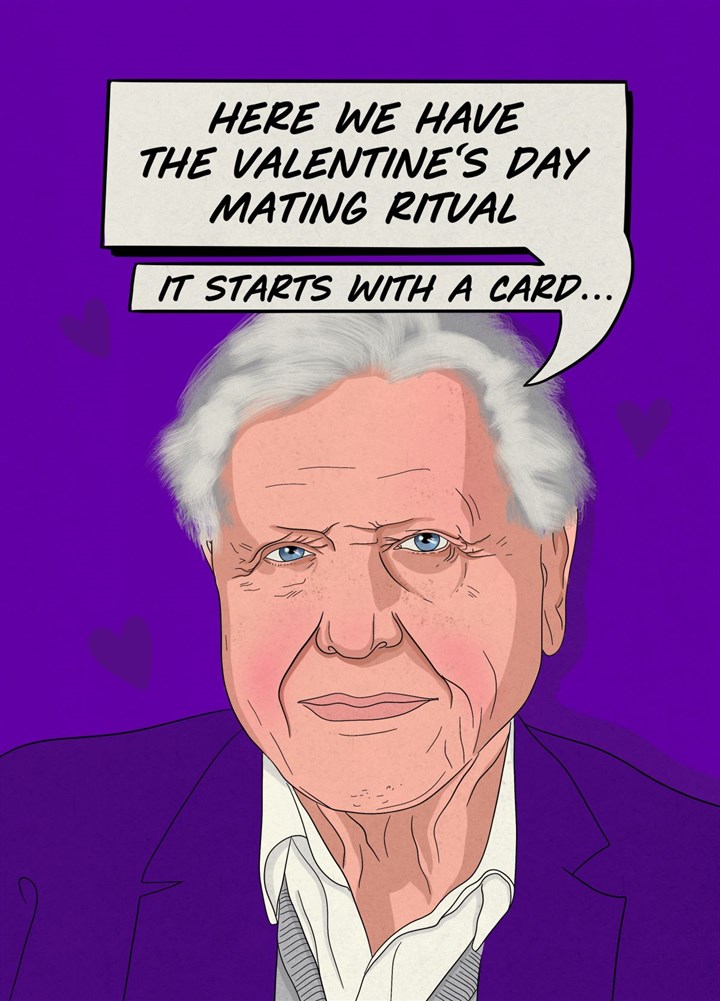 Mating Season - David Attenborough Valentine's Day Card