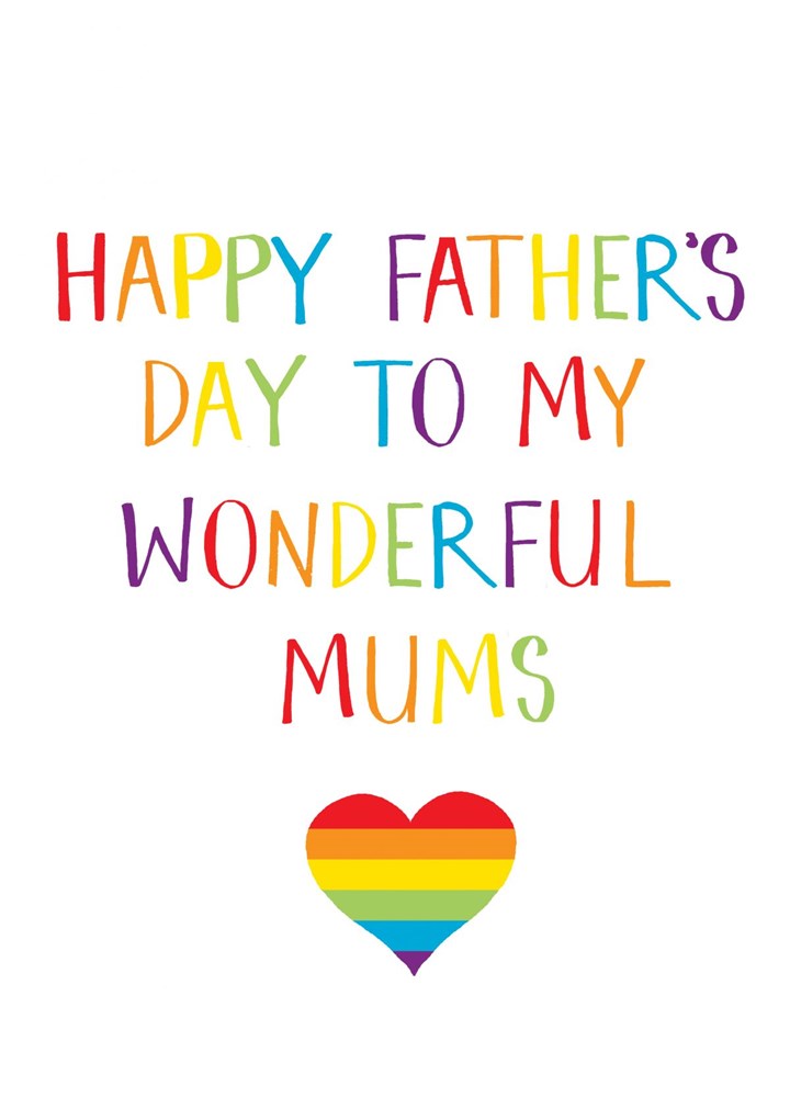Gay Lesbian Mum Fathers Day Card