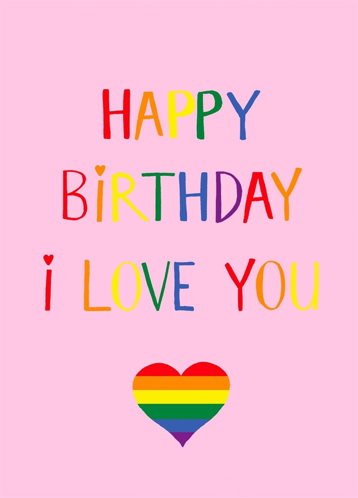 Gay I Love You Birthday Card