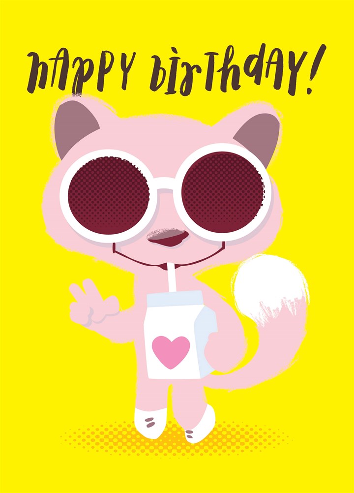 Happy Birthday Cool Cat Card