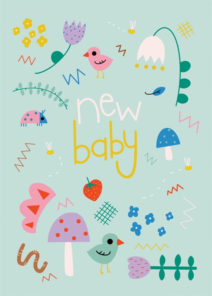 Colourful New Baby Card