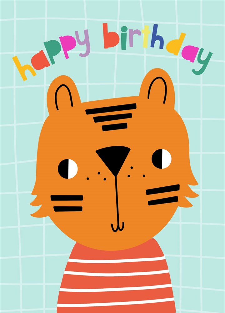 Happy Birthday Kid's Tiger Card