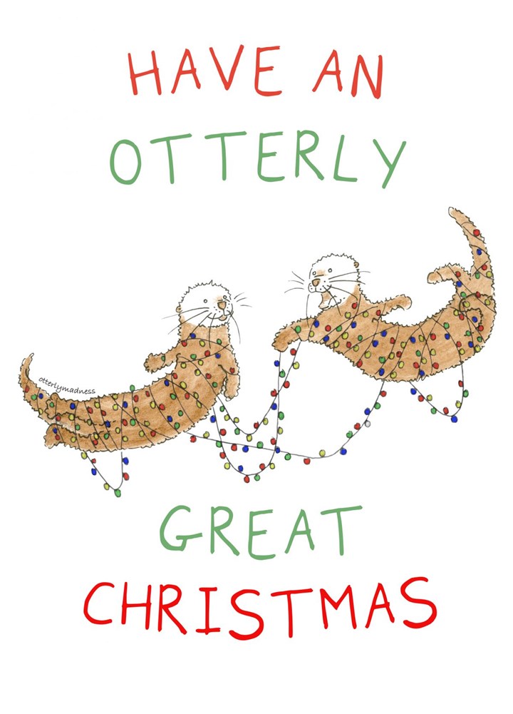 Have An Otterly Great Christmas Card