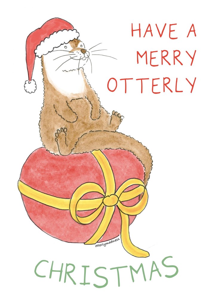 Otter Christmas Card