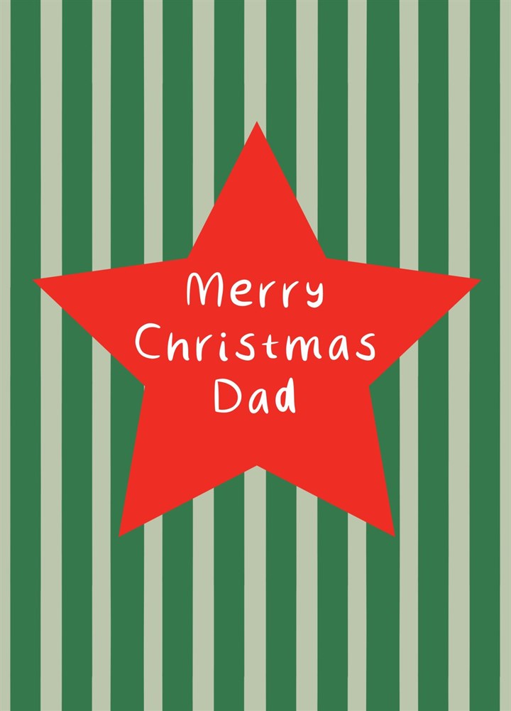 Merry Christmas Dad Star Card