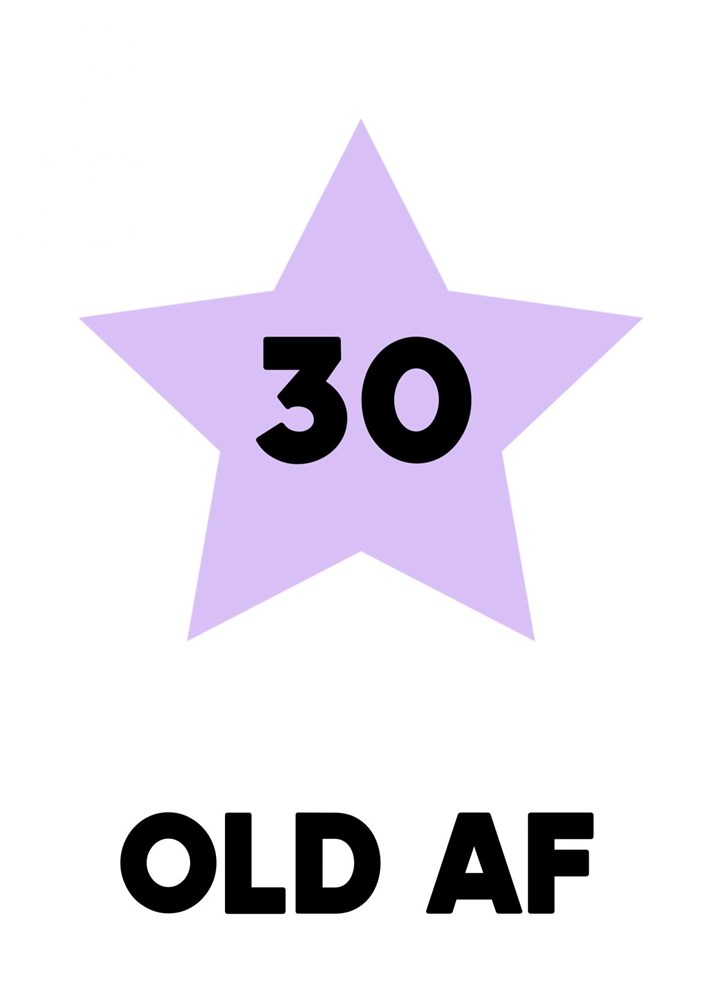 30 Star Old AF Card
