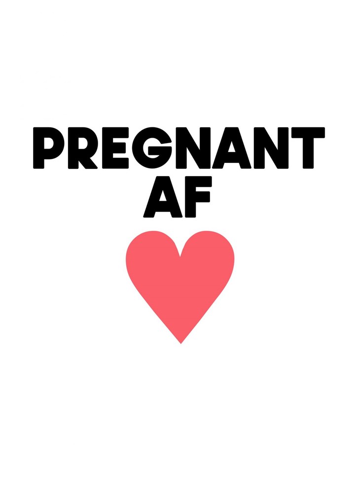 Pregnant AF, Baby Shower Card