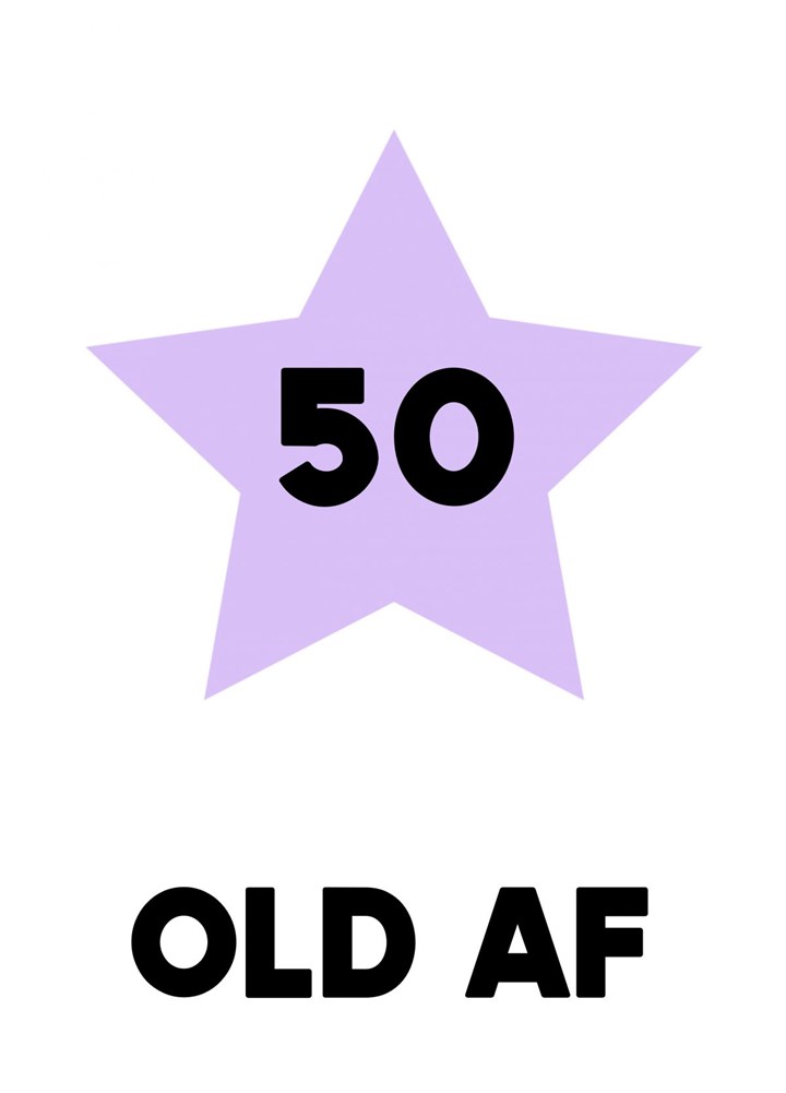 50 Star Old AF Card