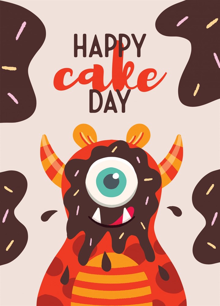 Monster Cake Day Card
