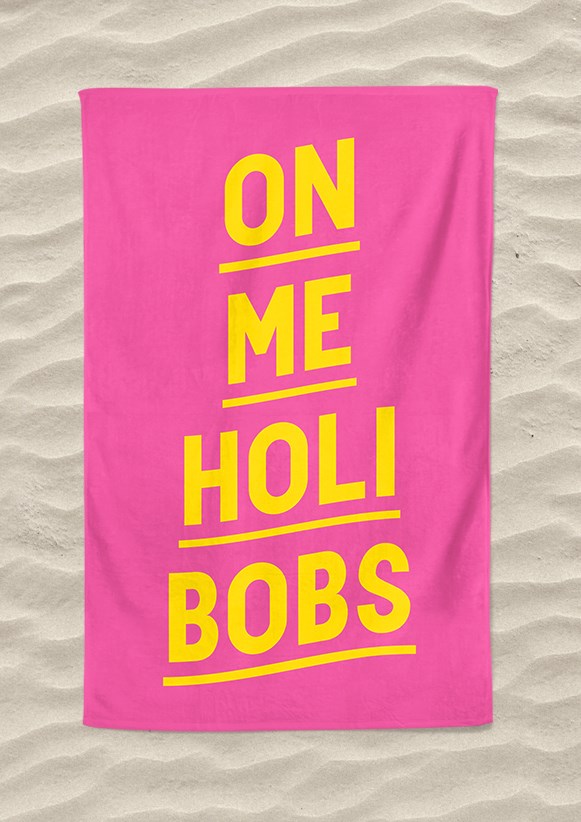 On Me Holi Bobs Beach Towel