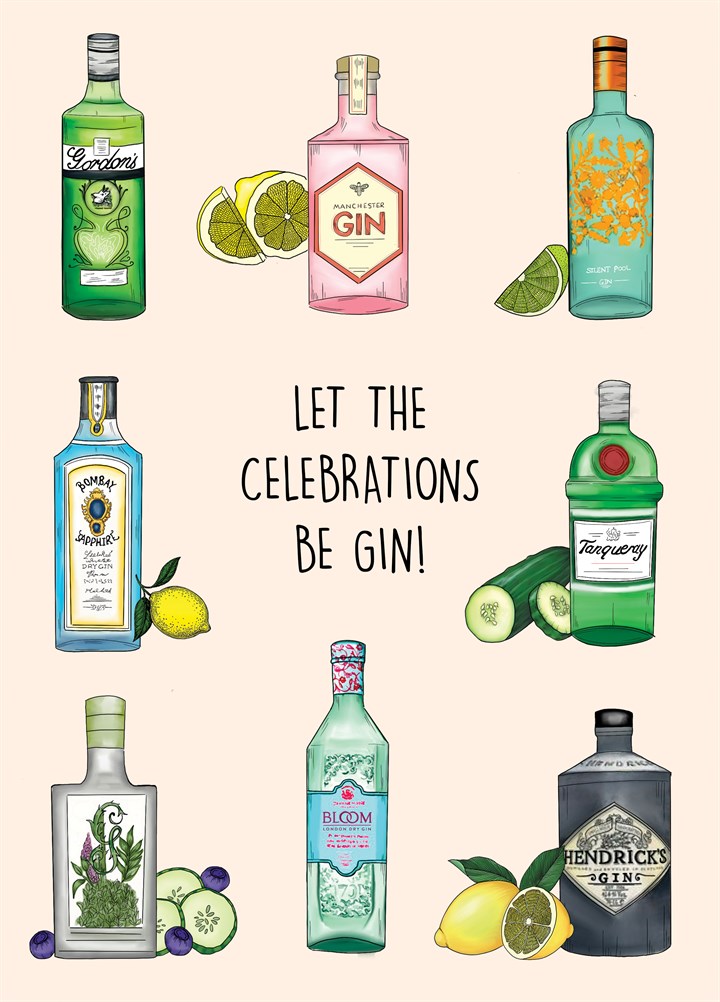 Let The Celebrations Be GIN Card