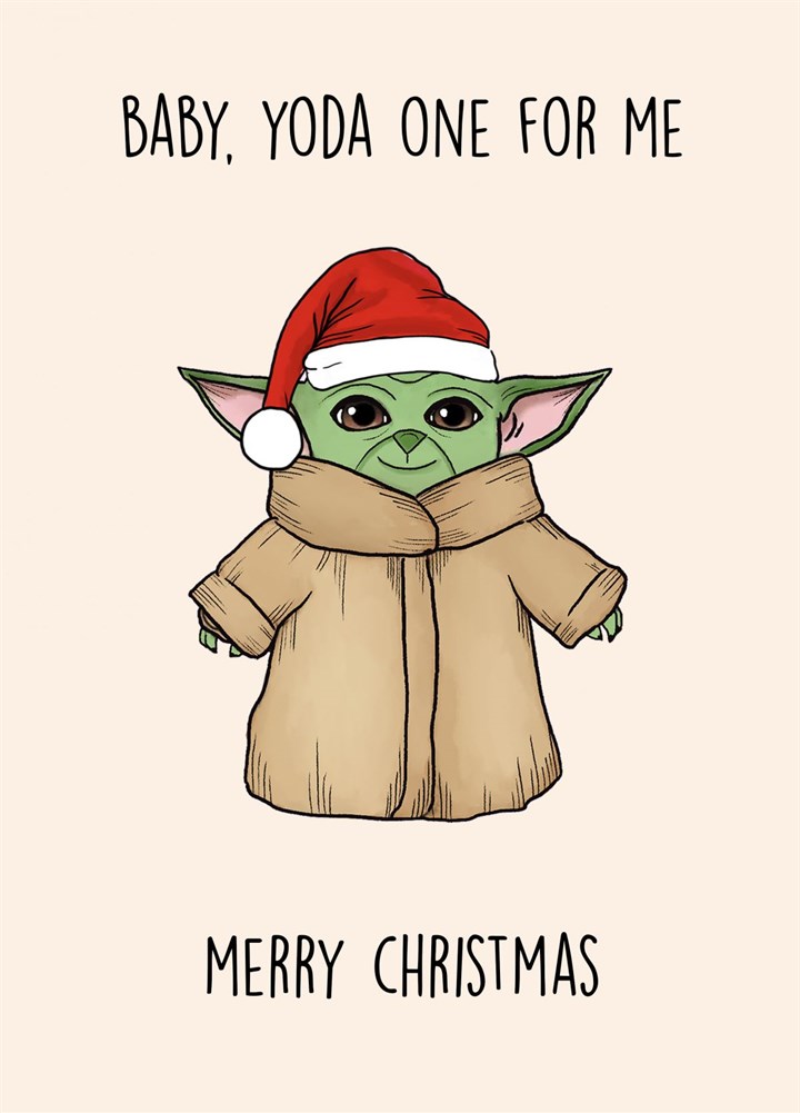 Baby Yoda One For Me Card